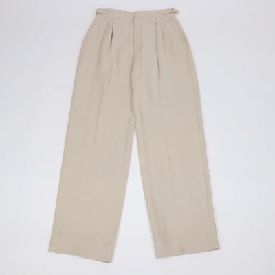 Loro Piana Sunlit Cream Linen Malik Trouser