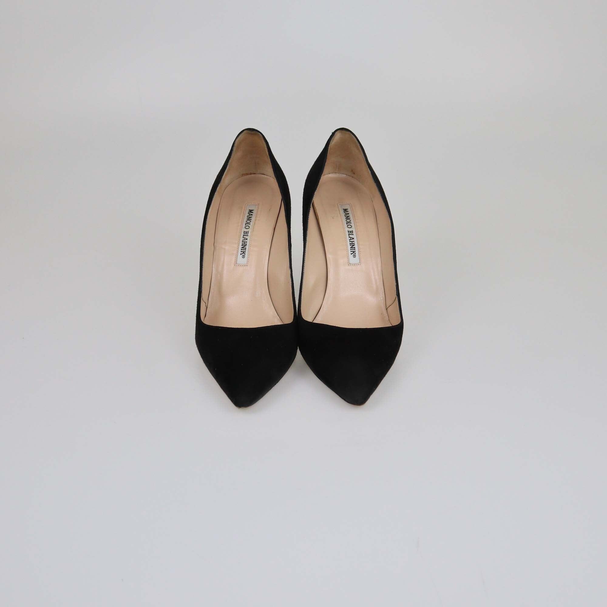 Manolo Blahnik Black BB Pointed Toe Pumps Womens Manolo Blahnik 