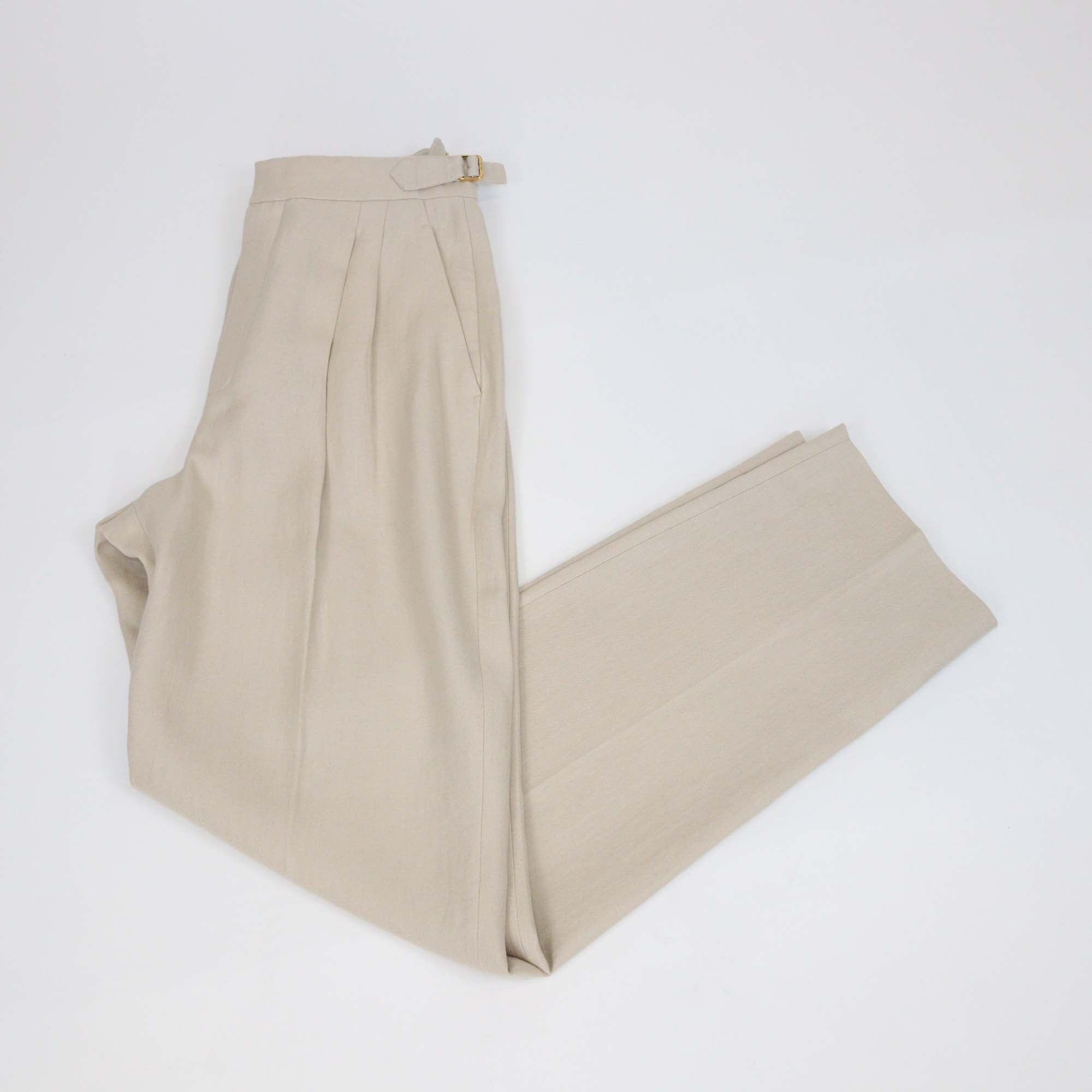 Loro Piana Sunlit Cream Linen Malik Trouser