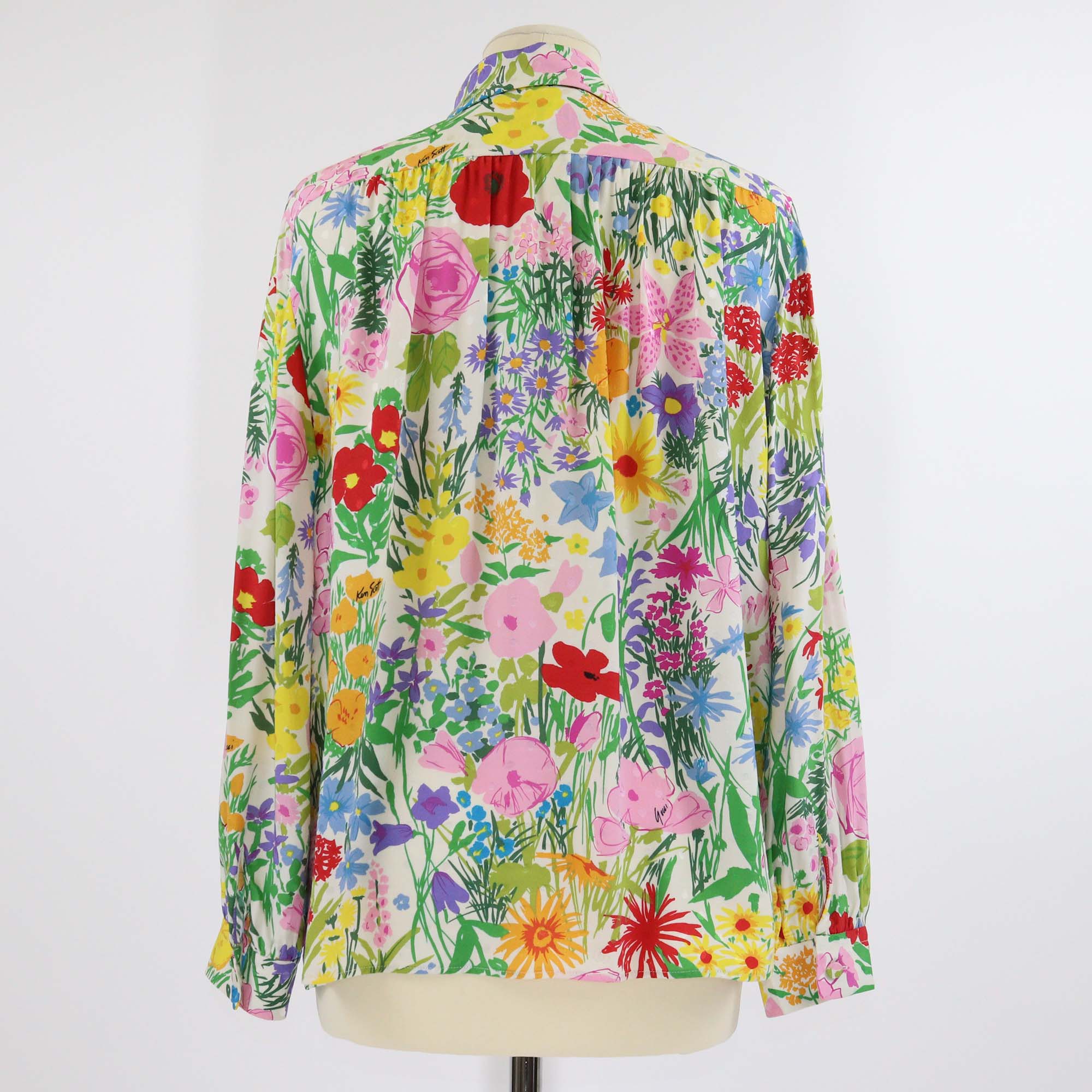 Gucci Multicolor Silk Floral Print Half Button Shirt