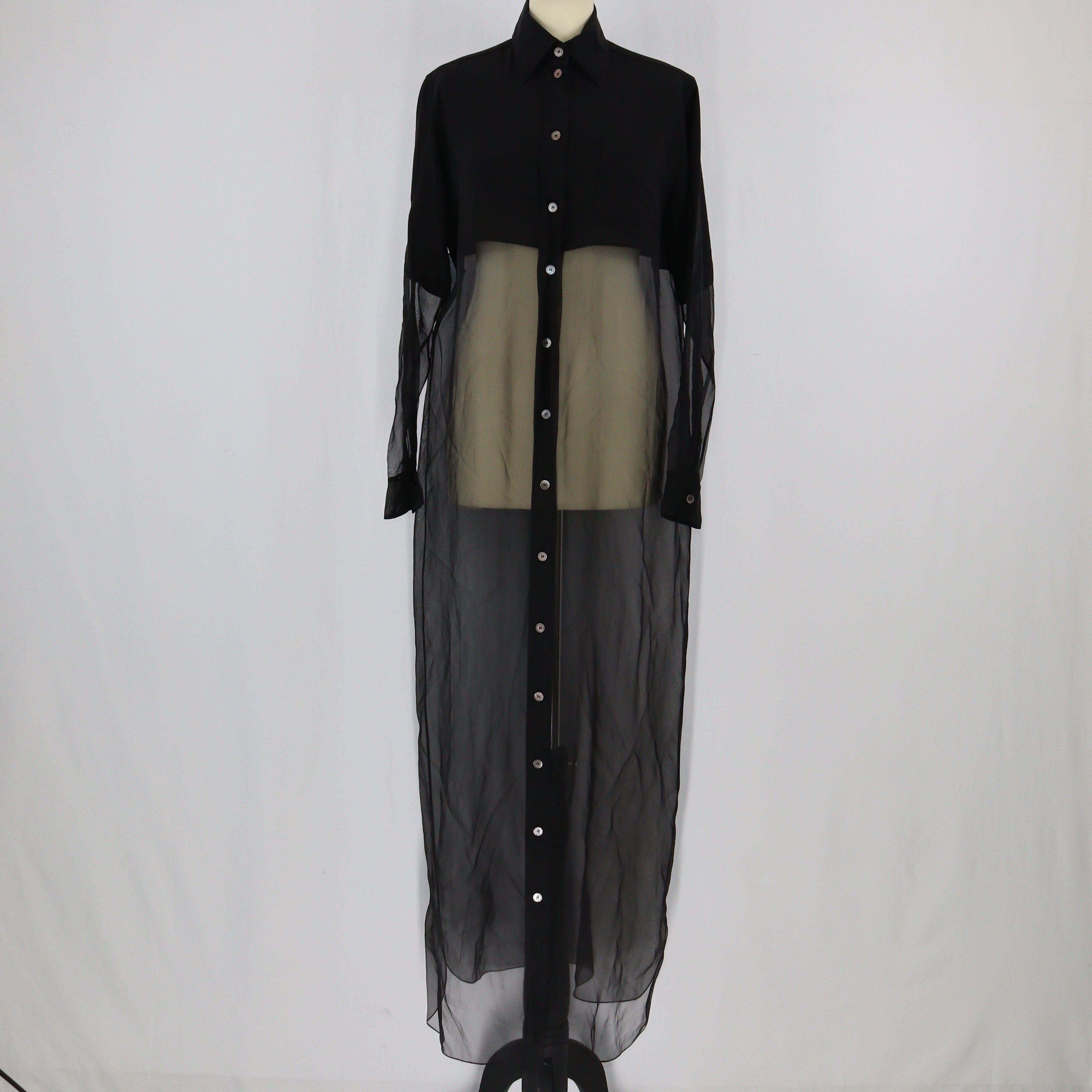 Black Pocket Detail Longsleeve Maxi Dress Clothings Hermes 
