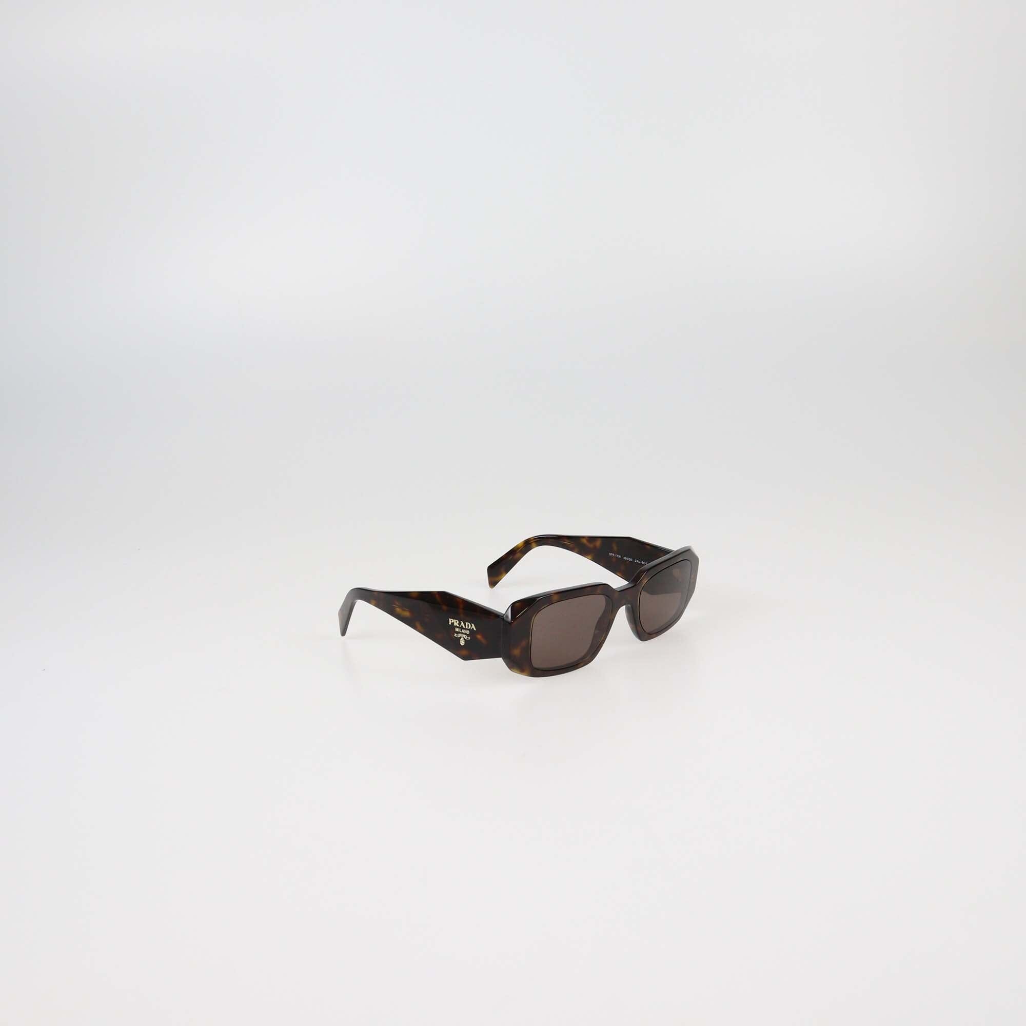 Prada Brown Tortoise Symbole Sunglasses Womens Prada 