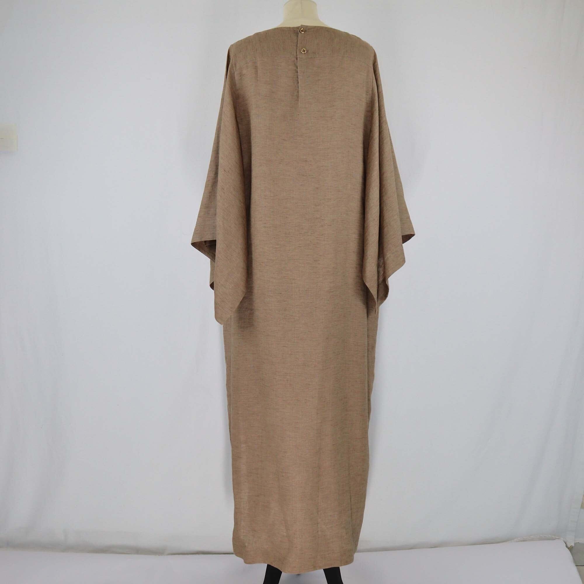 Loro Piana Brown Long Caftan Dress Clothing Loro Piana 