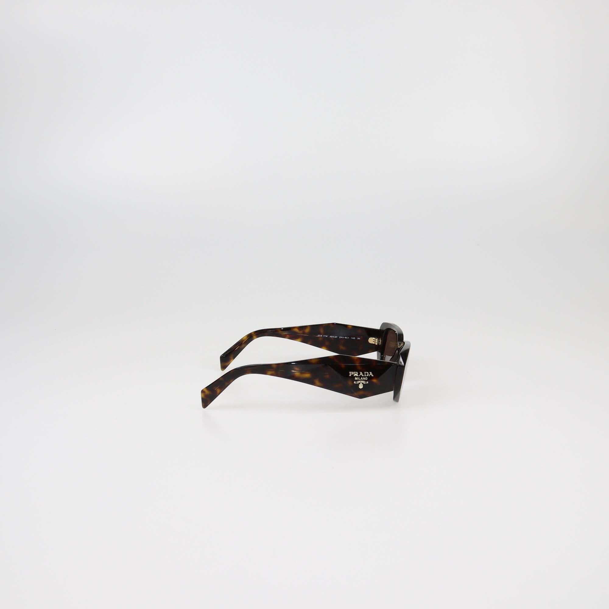 Prada Brown Tortoise Symbole Sunglasses Womens Prada 