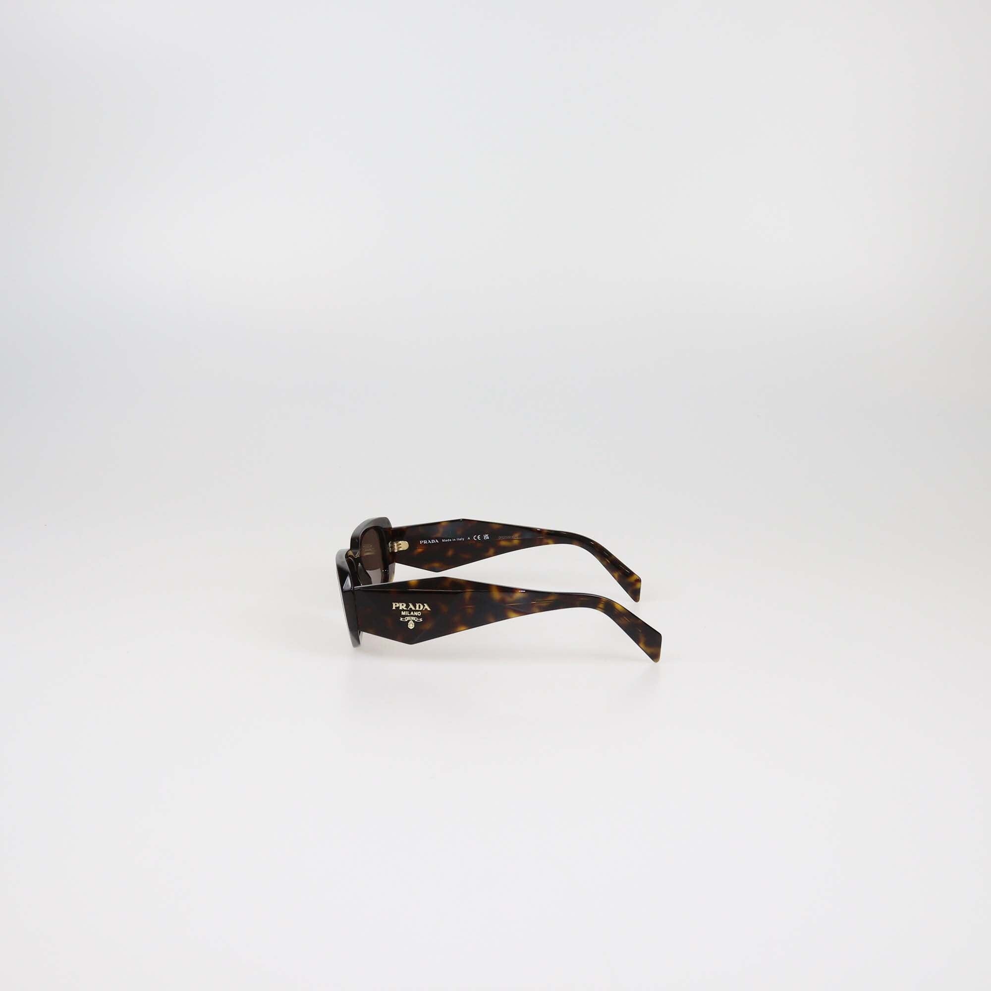 Prada Brown Tortoise Symbole Sunglasses Womens Prada 