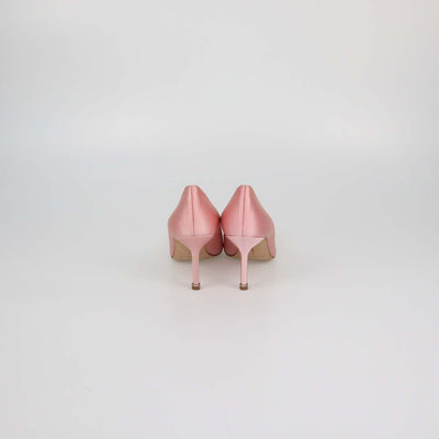 Manolo Blahnik Pink Satin Hangisi Pumps
