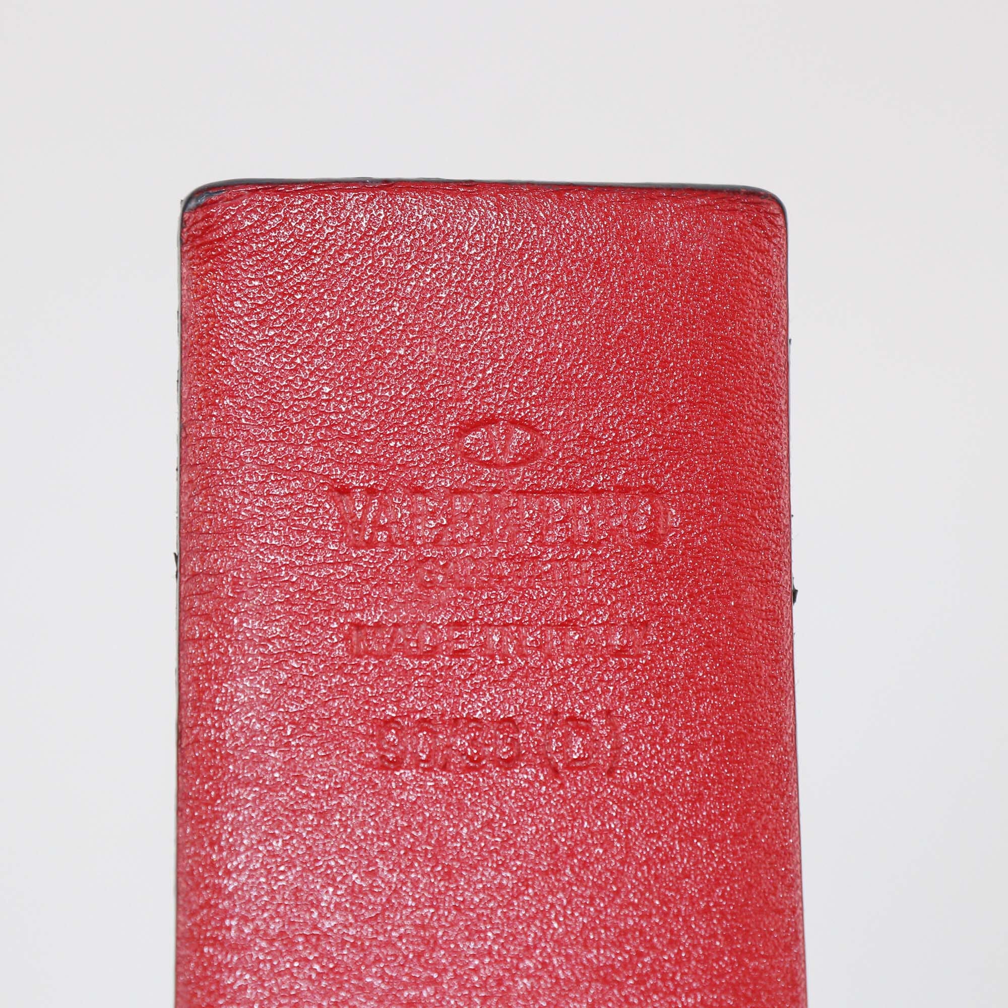 Valentino Black/Red Reversible VLogo Belt Womens Valentino 