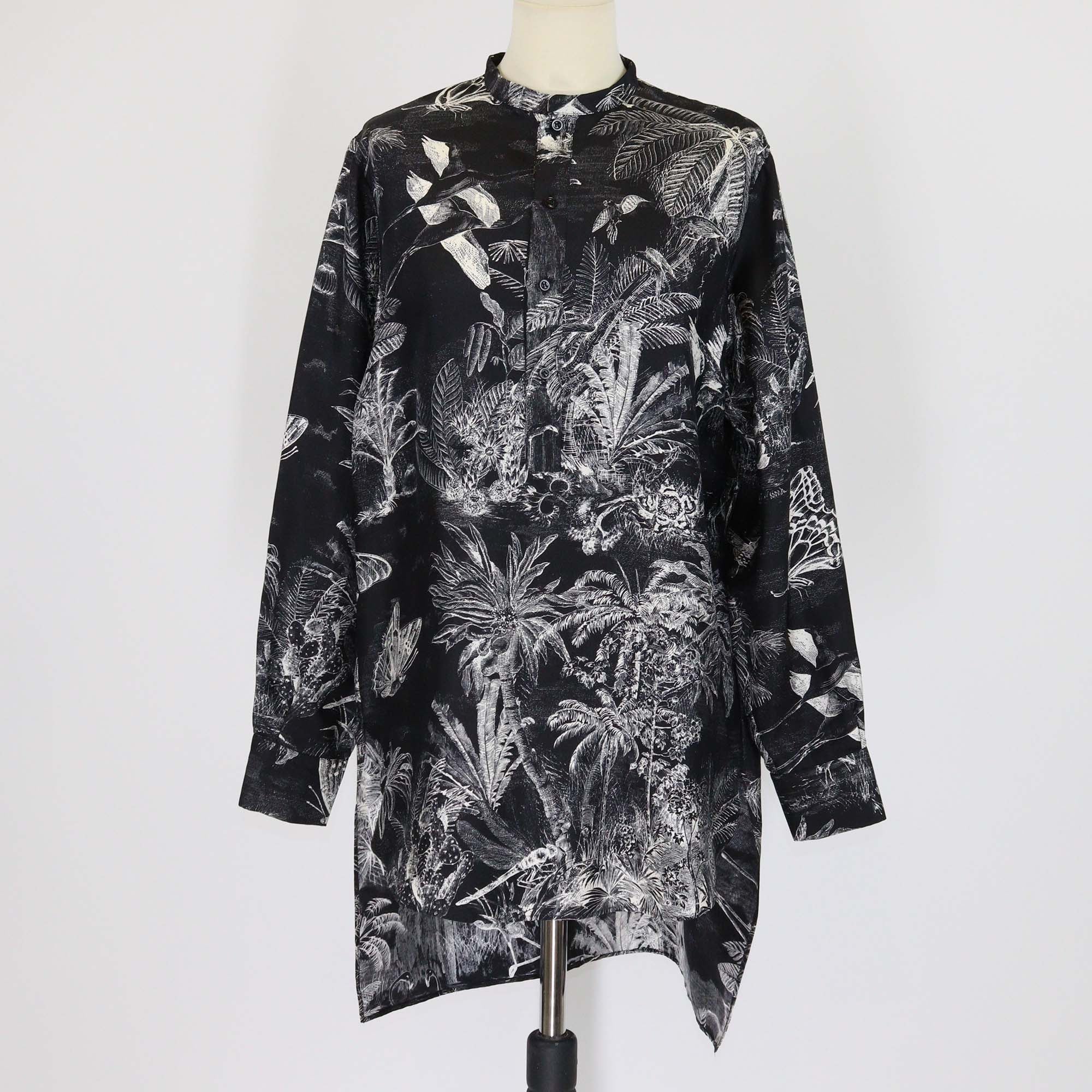 Christian Dior Black Silk Dioriviera Long Sleeve Tunic Long Blouse