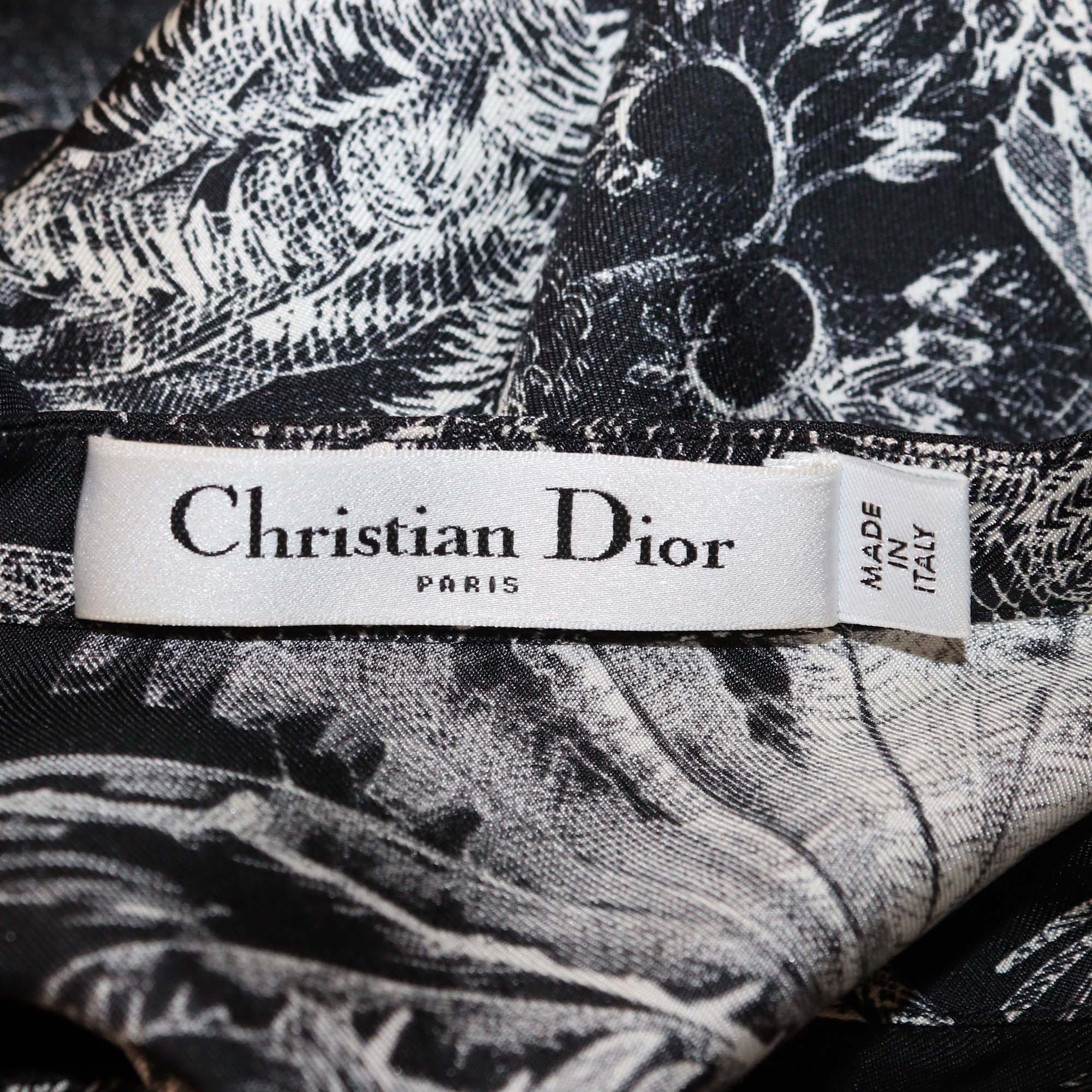 Christian Dior Black Silk Dioriviera Long Sleeve Tunic Long Blouse