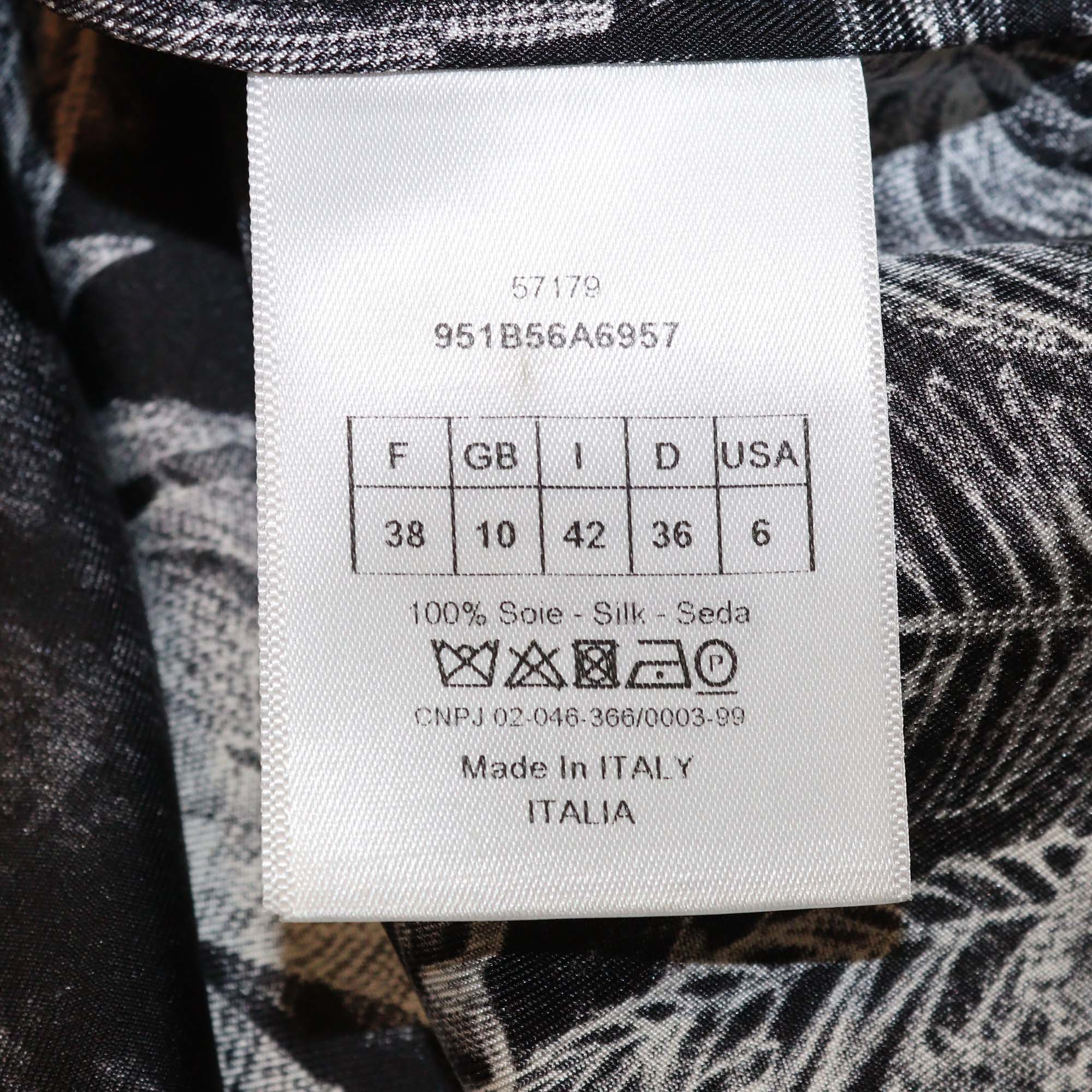 Christian Dior Black Silk Dioriviera Long Sleeve Tunic Long Blouse