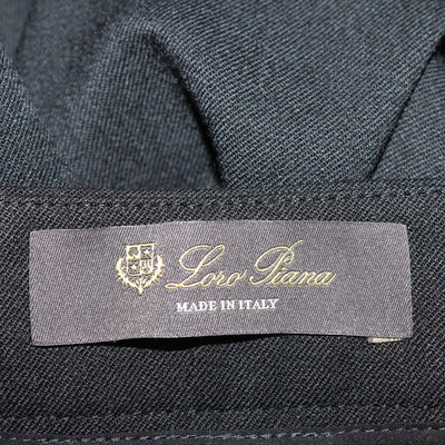 Loro Piana Black Wool Knitted Trouser