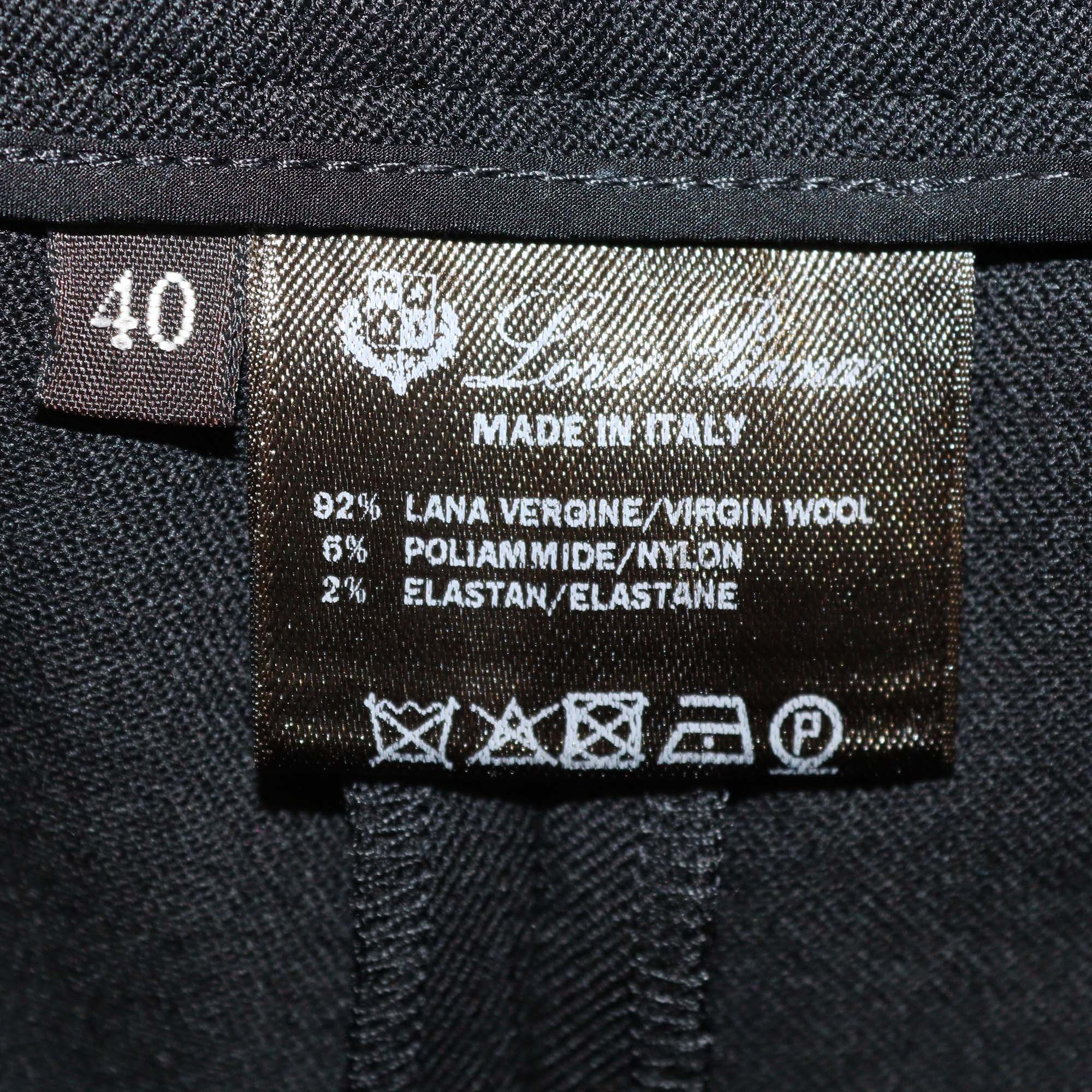 Loro Piana Black Wool Knitted Trouser