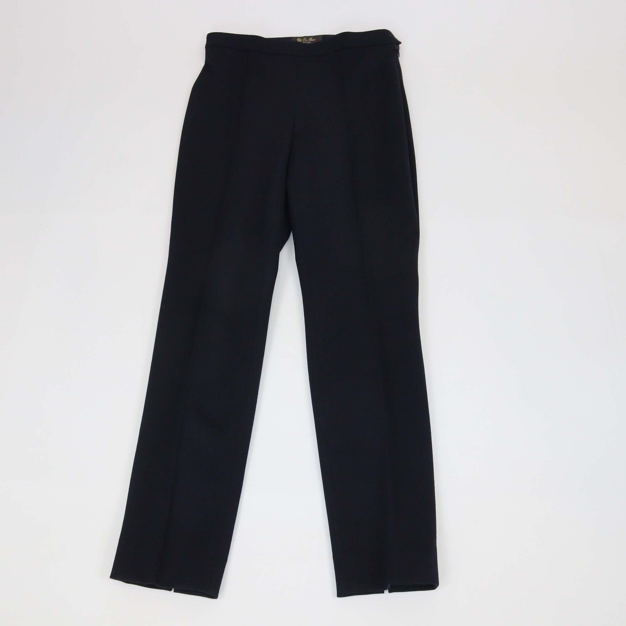 Loro Piana Navy Blue Wool Knitted Trouser