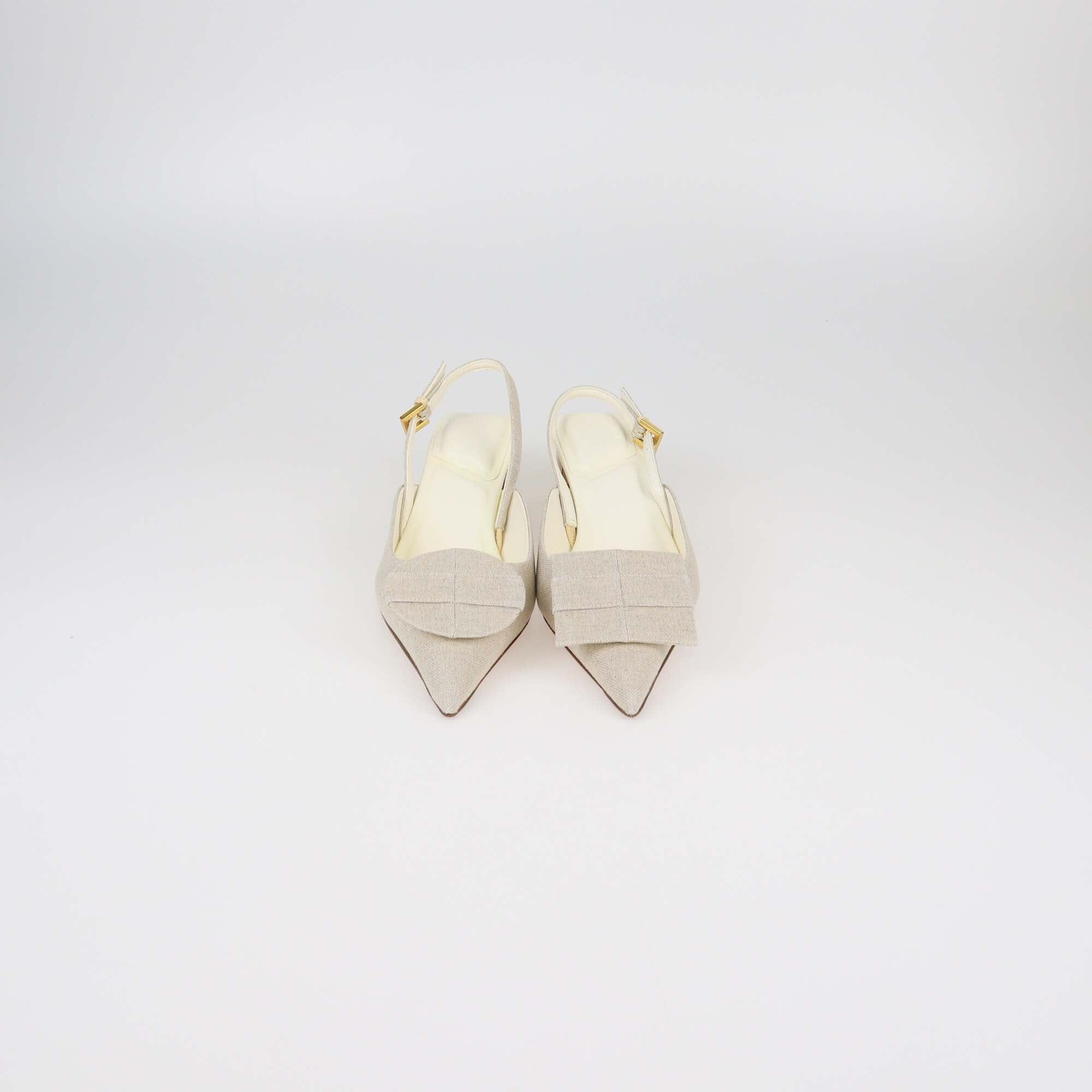 Jacquemus Light Beige The Low Duelo Slingback Pumps Womens Jacquemus 