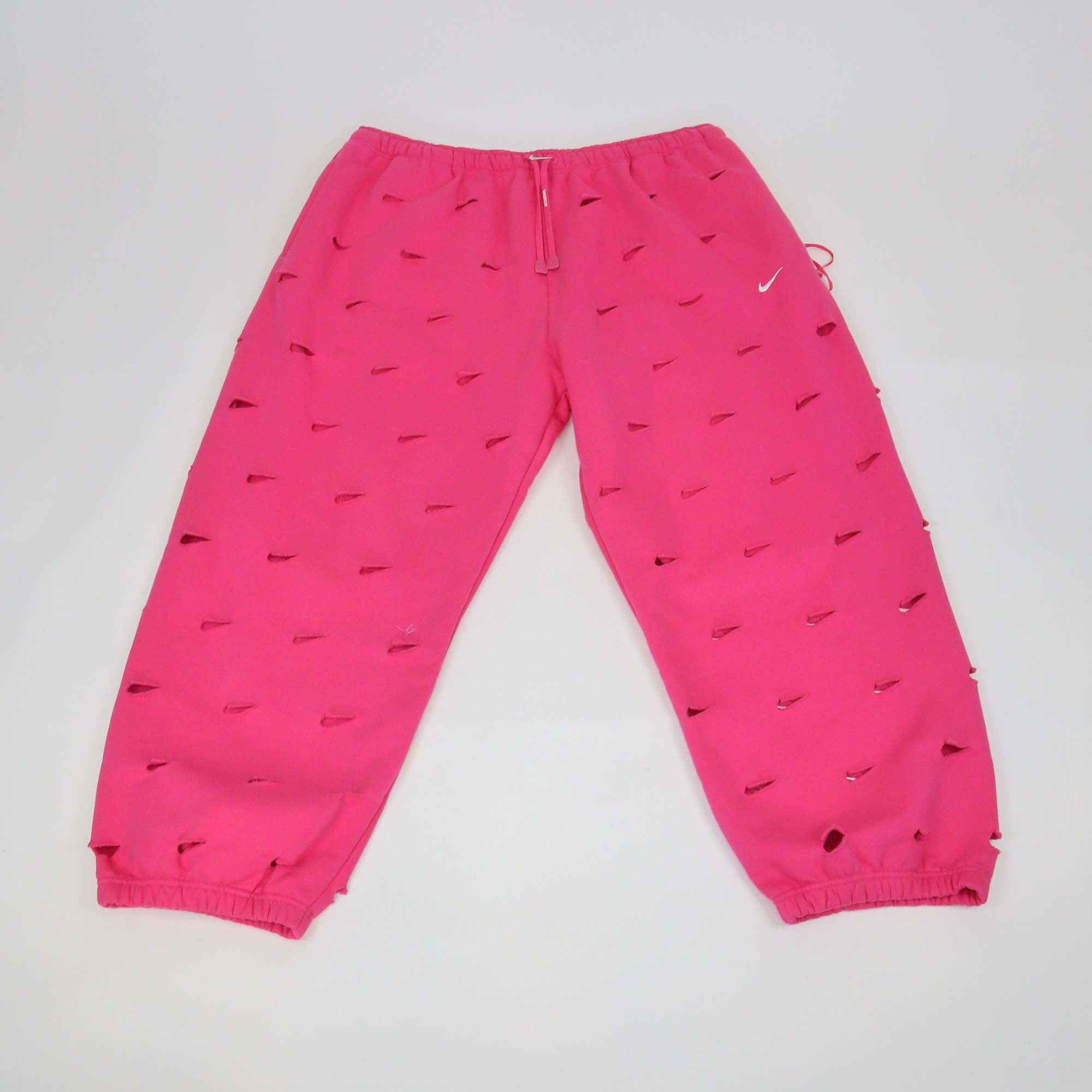 Nike x Jacquemus Pink Cotton Cut Out Swoosh Sweat Pants