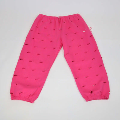 Nike x Jacquemus Pink Cotton Cut Out Swoosh Sweat Pants