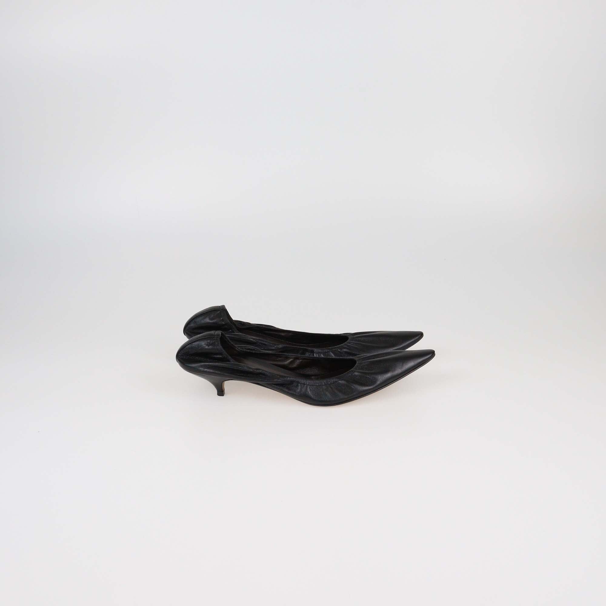 The Row Black Liisa Kitten Pumps Womens The Row 