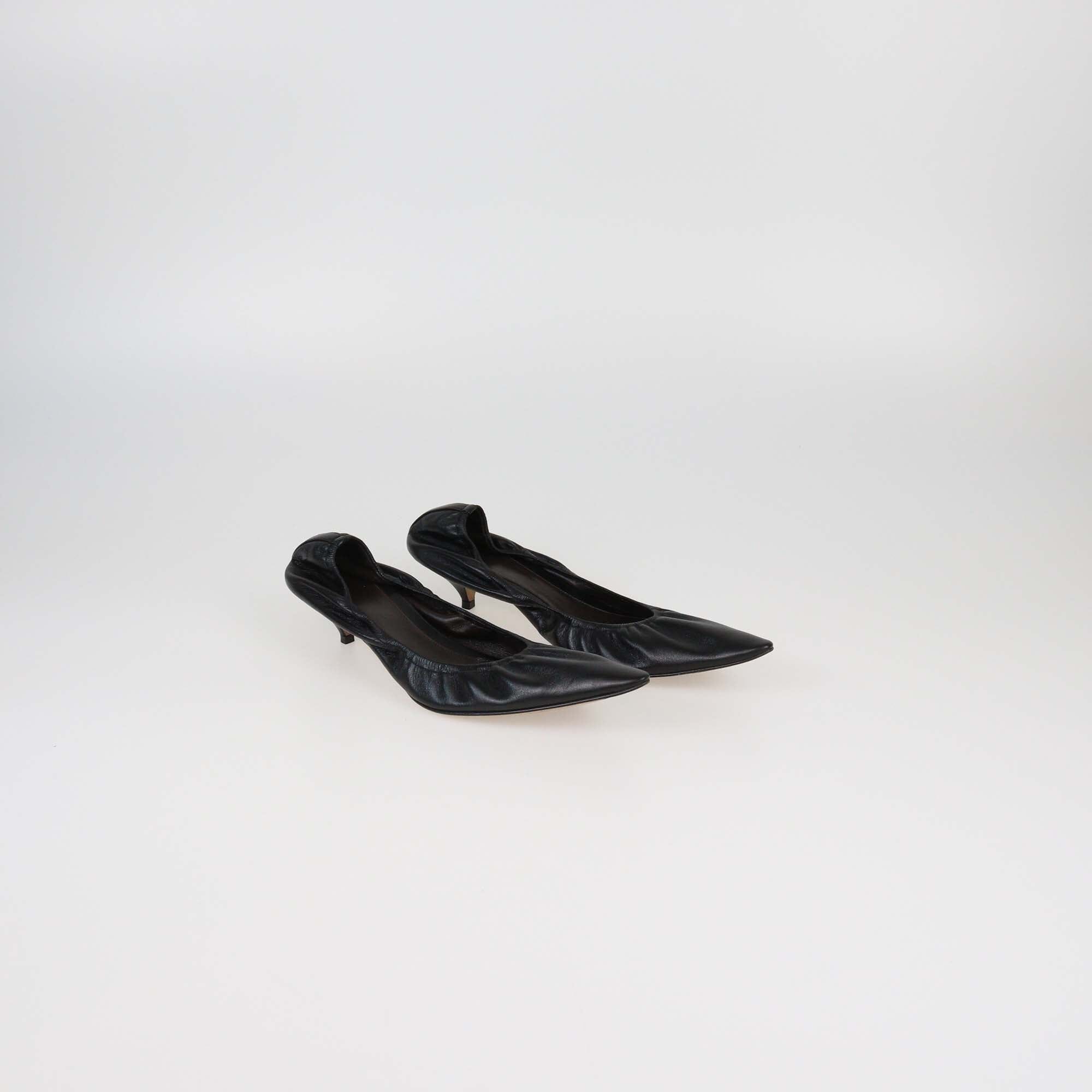 The Row Black Liisa Kitten Pumps Womens The Row 