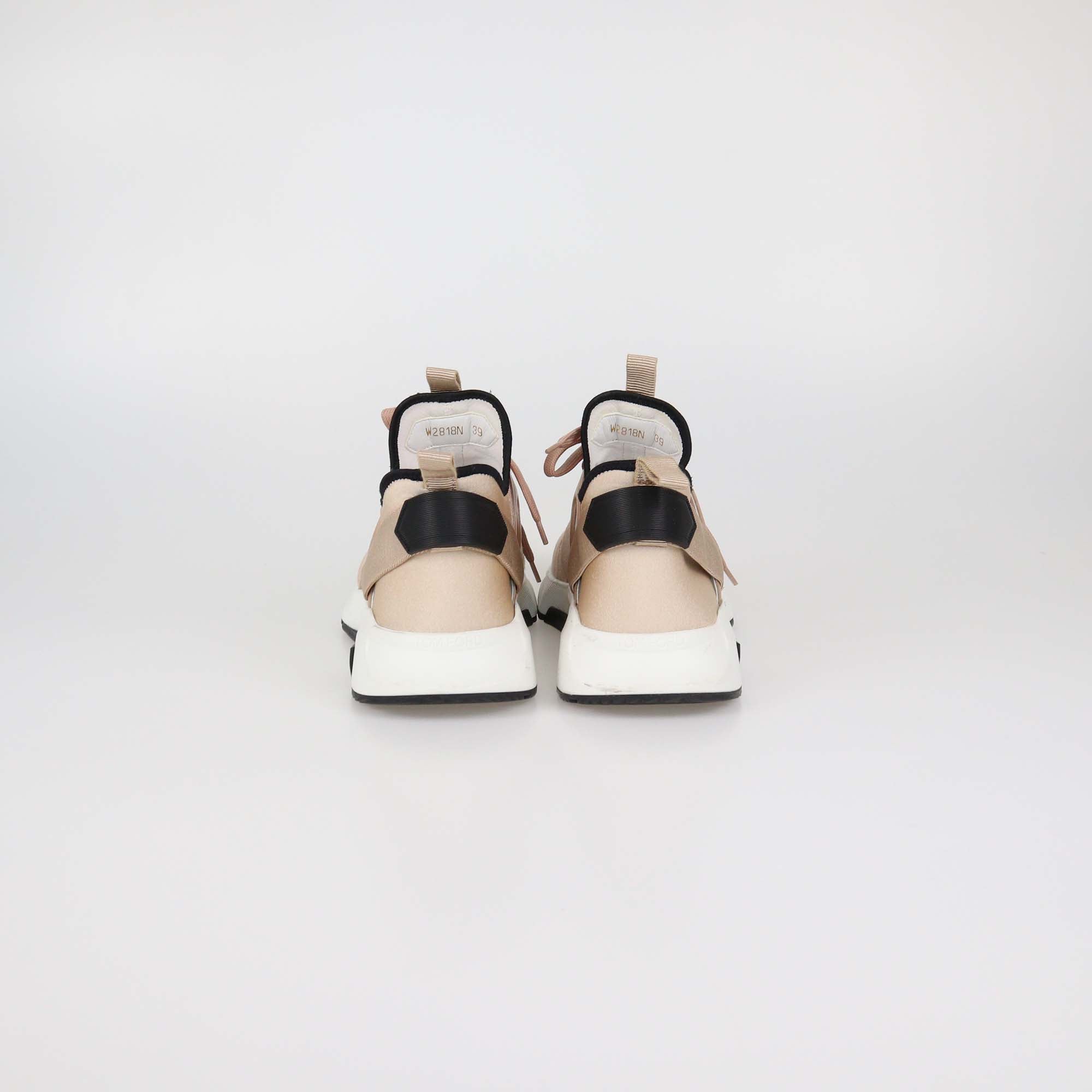 Tom Ford Pink Suede Leather Mesh Jago Sneakers