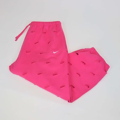 Nike x Jacquemus Pink Cotton Cut Out Swoosh Sweat Pants