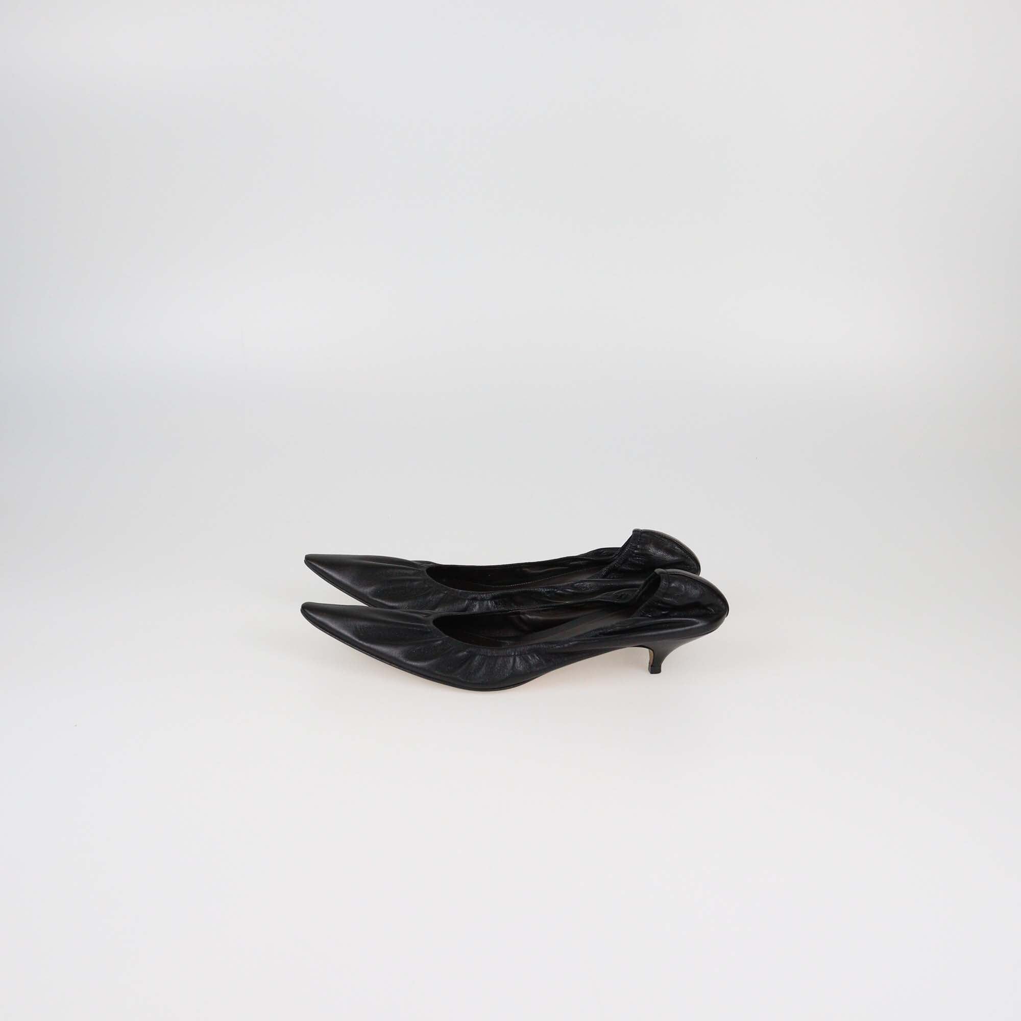 The Row Black Liisa Kitten Pumps Womens The Row 
