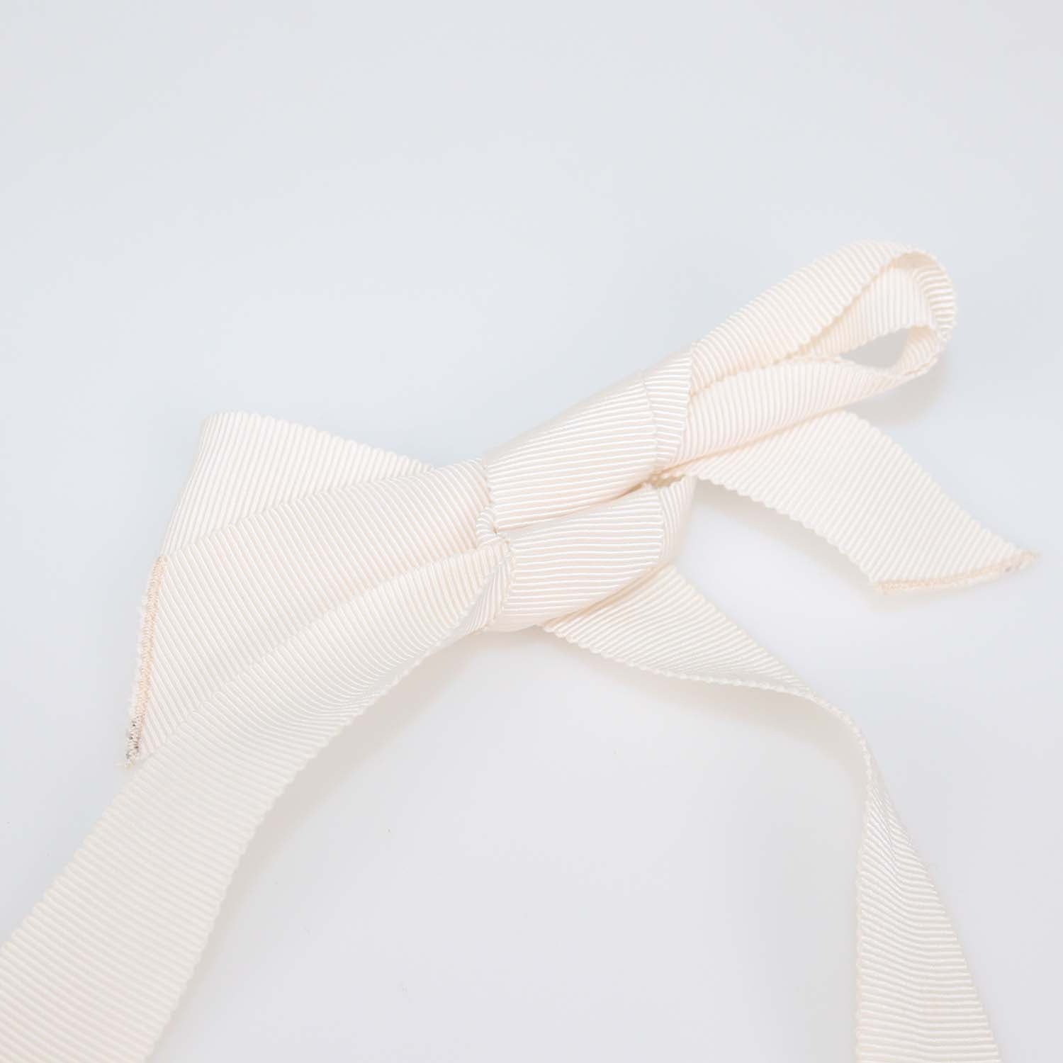 Biyan Off-White Embroidered Sequin and Crystal Embellished Tie Necklace