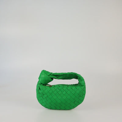 Bottega Veneta Green Intrecciato Mini Jodie Hobo Womens Bottega Veneta 
