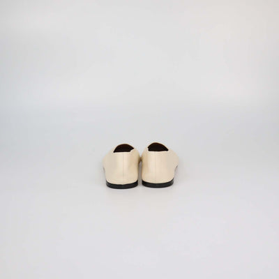 The Row Cream Leather Awar Ballet Flats