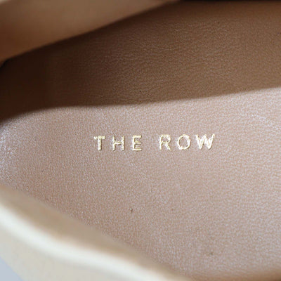 The Row Cream Leather Awar Ballet Flats