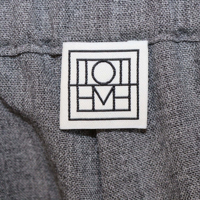 Toteme Mid Grey Viscose Classic Fluid Shirt & Pants Set