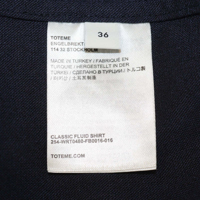 Toteme Navy blue Viscose Classic Fluid Shirt & Pants Set