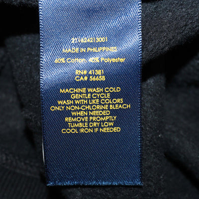 Ralph Lauren Black Cotton Logo Embroidered Full-Zip Hoodie & Track Pants Set