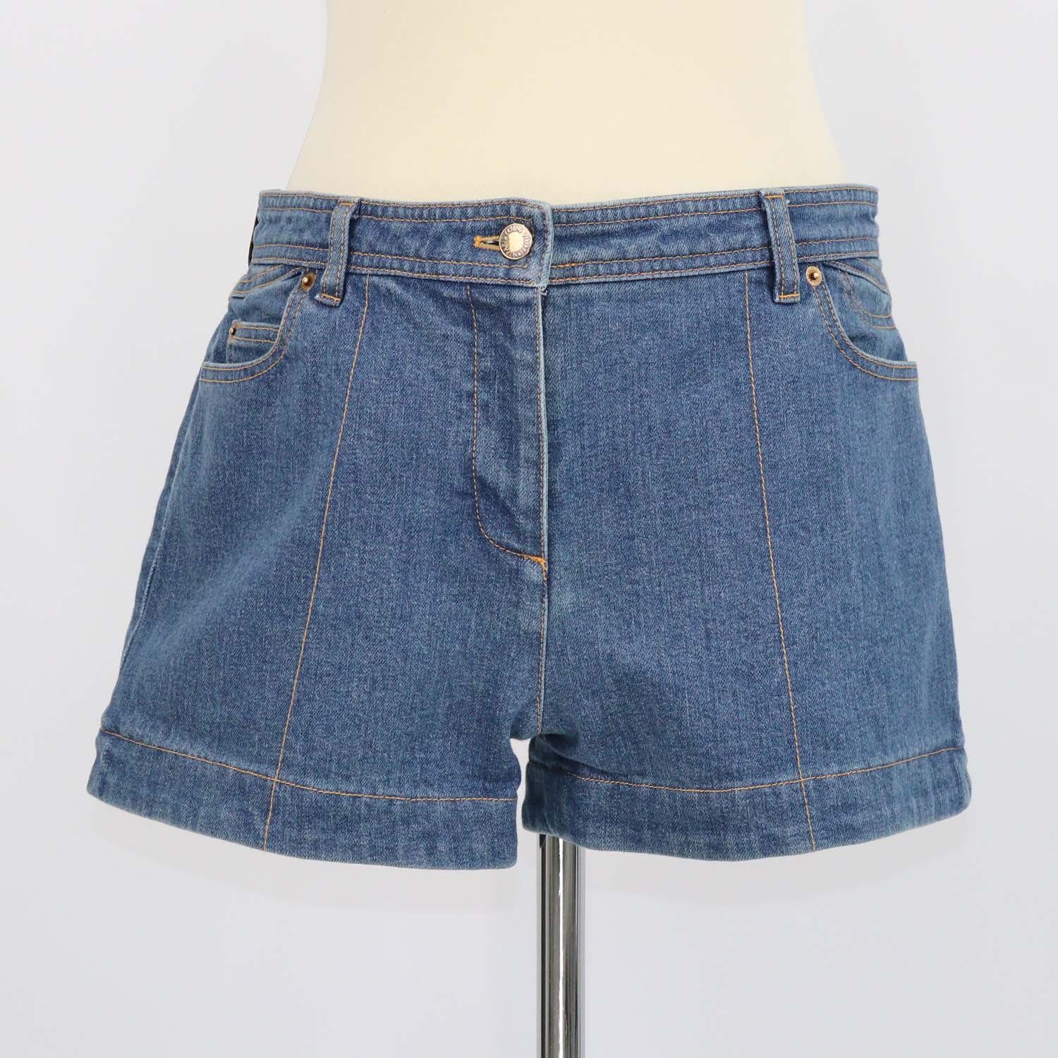 Louis Vuitton Blue Denim Mini Short