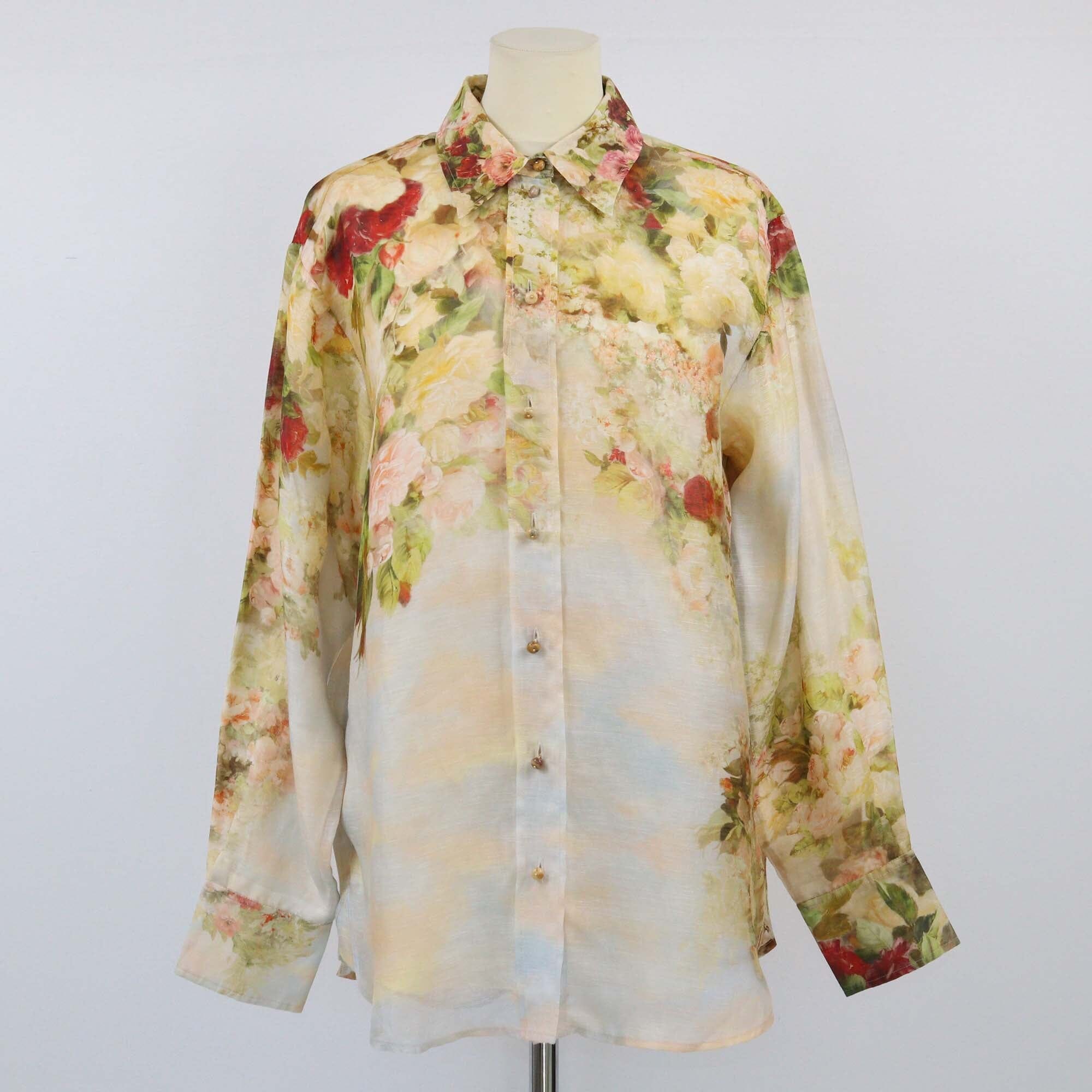 Zimmermann Multicolor Luminosity Floral Flared Longsleeve Shirt Womens Zimmermann 