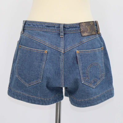 Louis Vuitton Blue Denim Mini Short