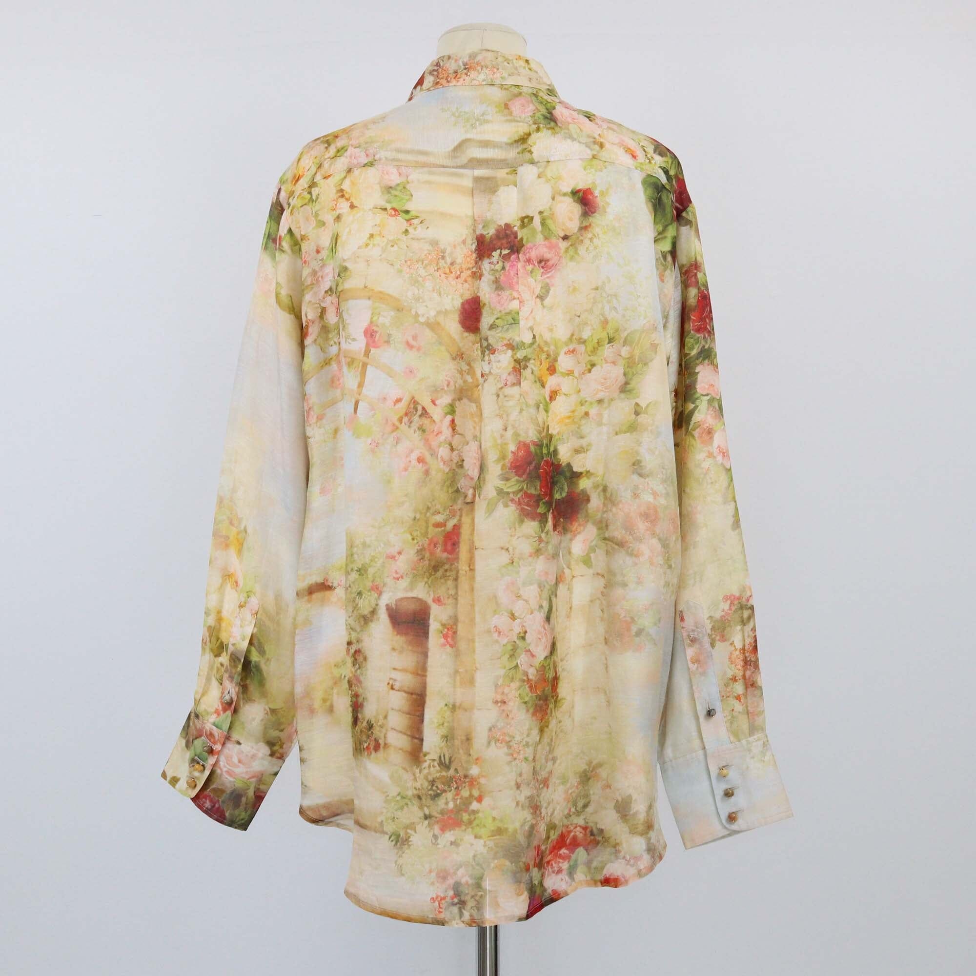 Zimmermann Multicolor Luminosity Floral Flared Longsleeve Shirt Womens Zimmermann 