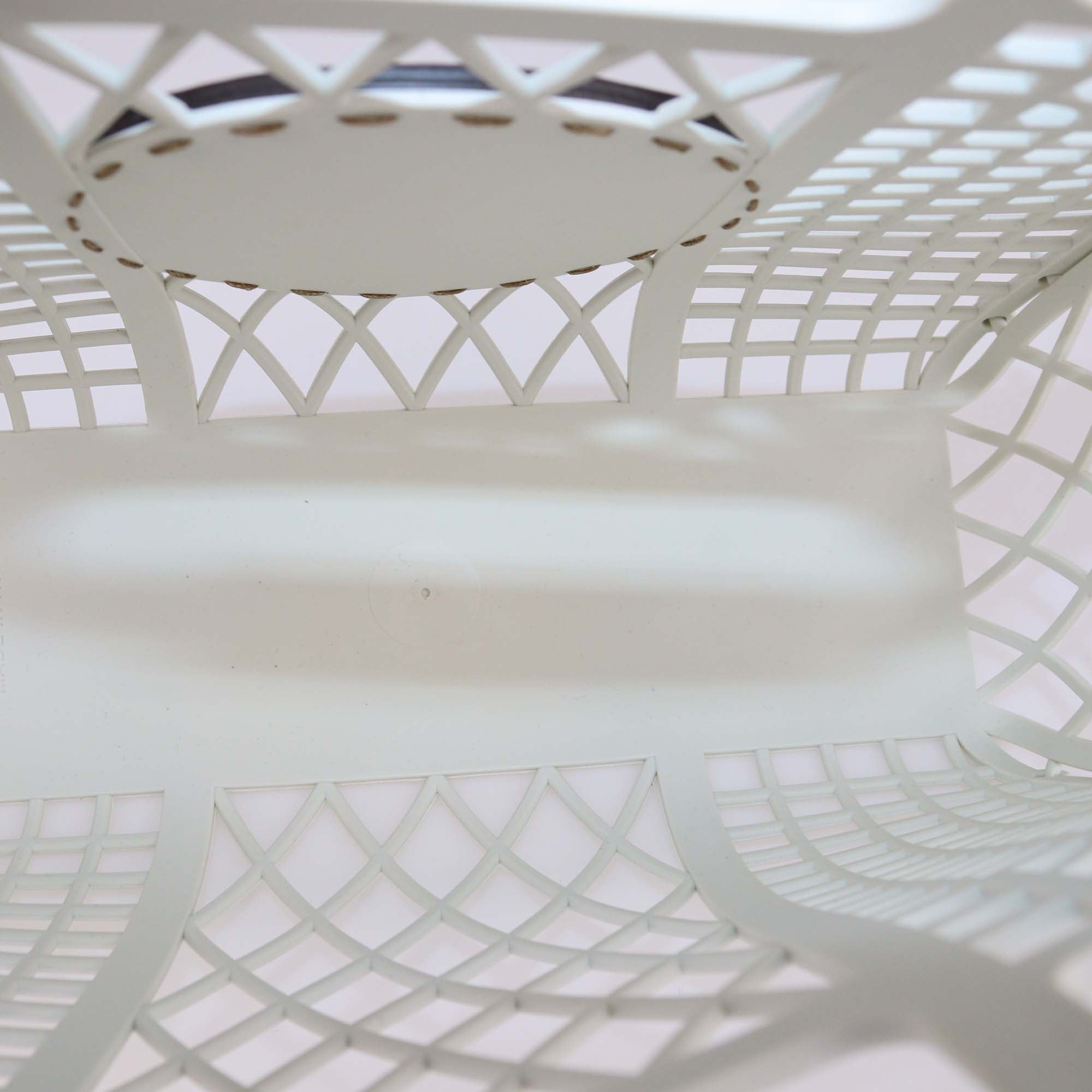 Fendi White/Dark Honey Plastic Mini Basket Bag