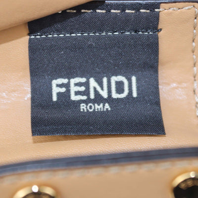 Fendi White/Dark Honey Plastic Mini Basket Bag
