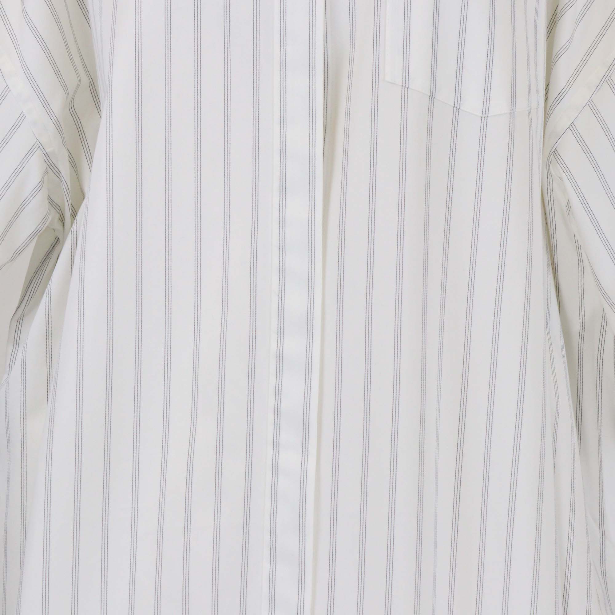 Mackintosh White Pin Stripe Cotton Terregles Short Sleeve Dress