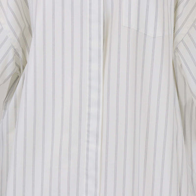 Mackintosh White Pin Stripe Cotton Terregles Short Sleeve Dress