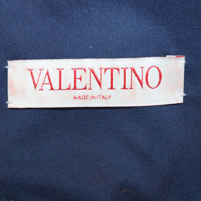 Valentino Blue Denim V Logo Drawstring Chambray Mini Short