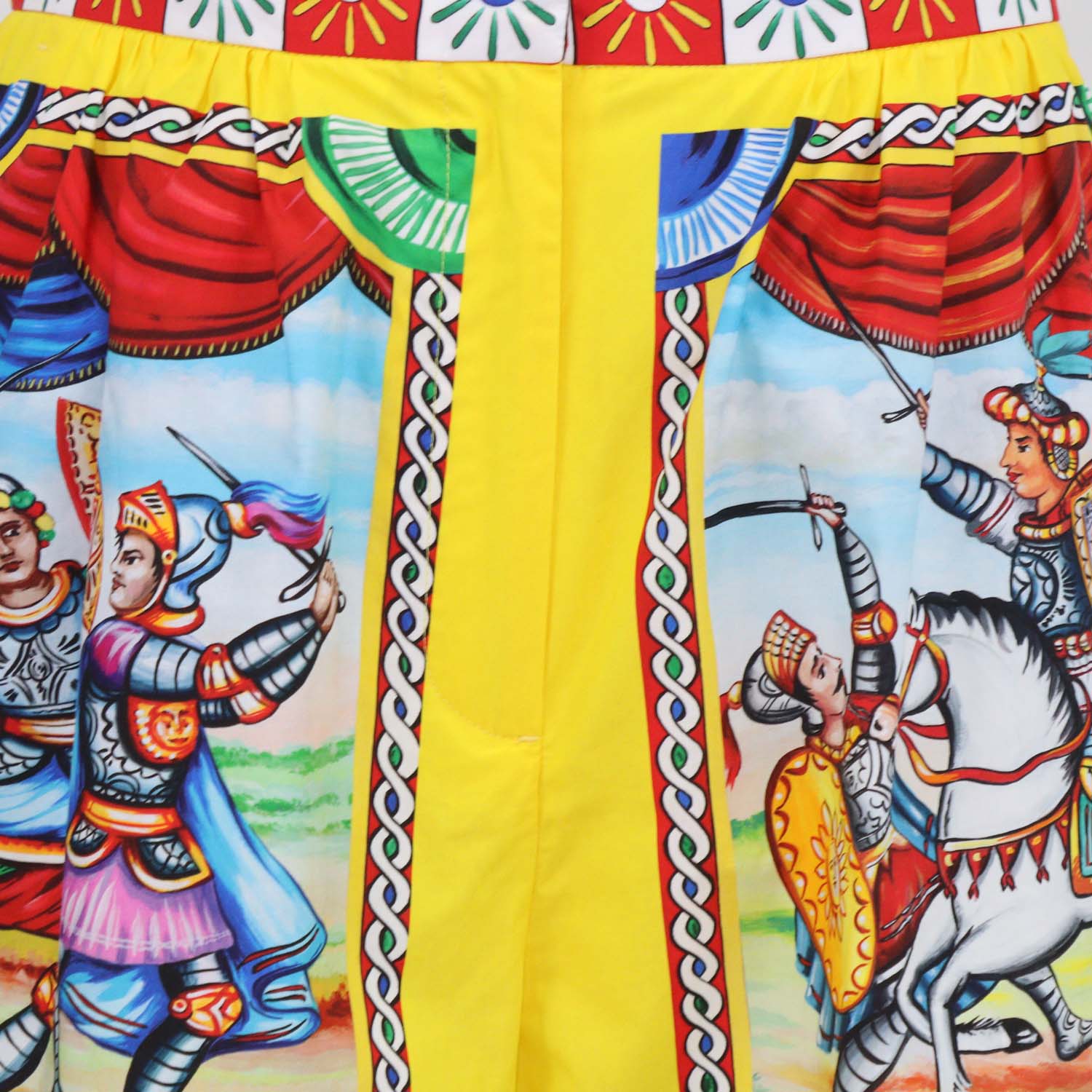 Dolce & Gabbana Multicolor Cotton Caretto Print Mini Short