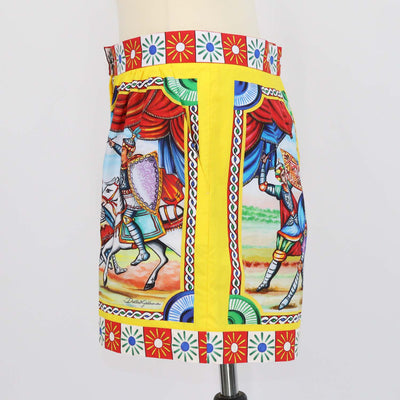 Dolce & Gabbana Multicolor Cotton Caretto Print Mini Short