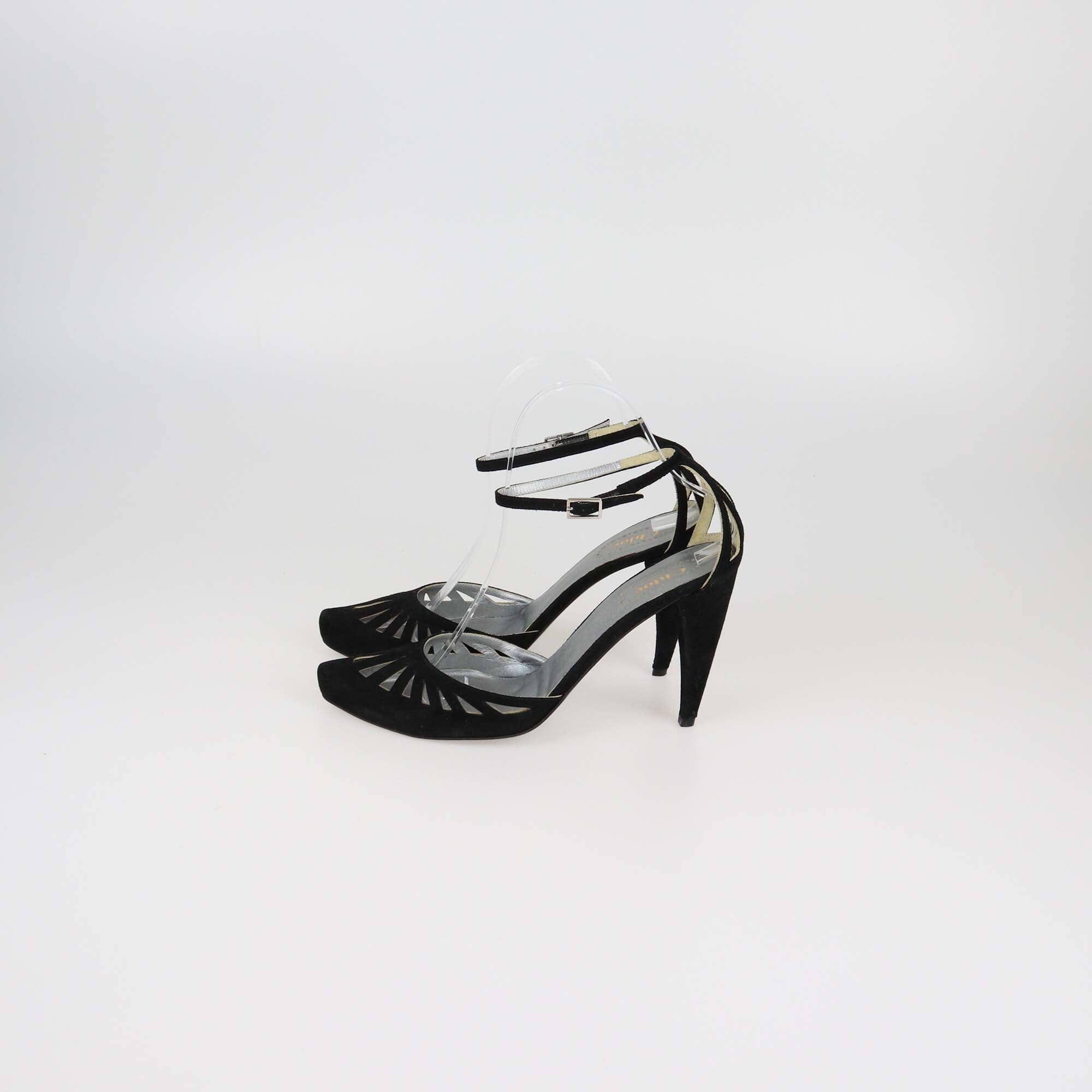 Chloe Black Cutout Slingback Pumps Womens Chloe 
