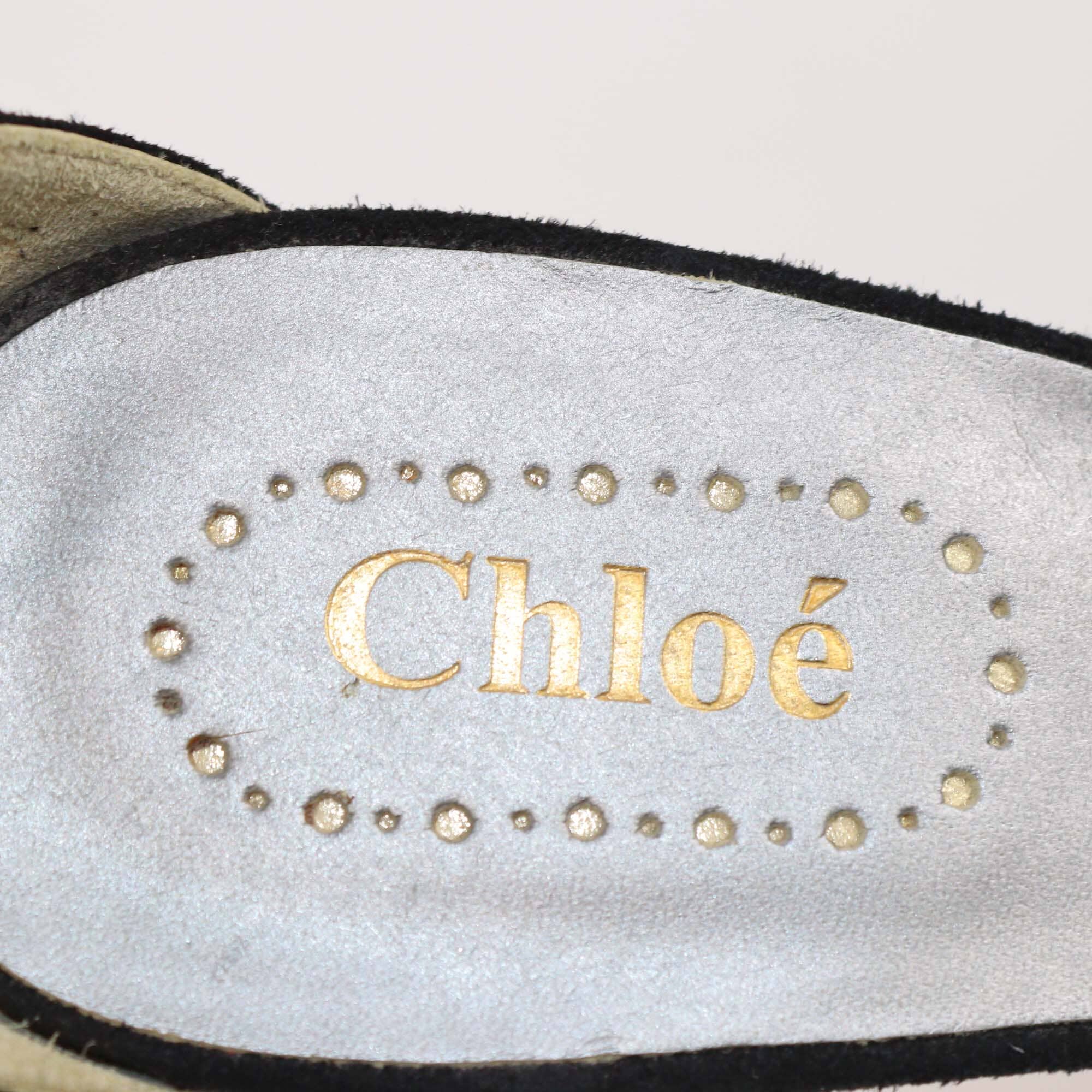 Chloe Black Cutout Slingback Pumps Womens Chloe 