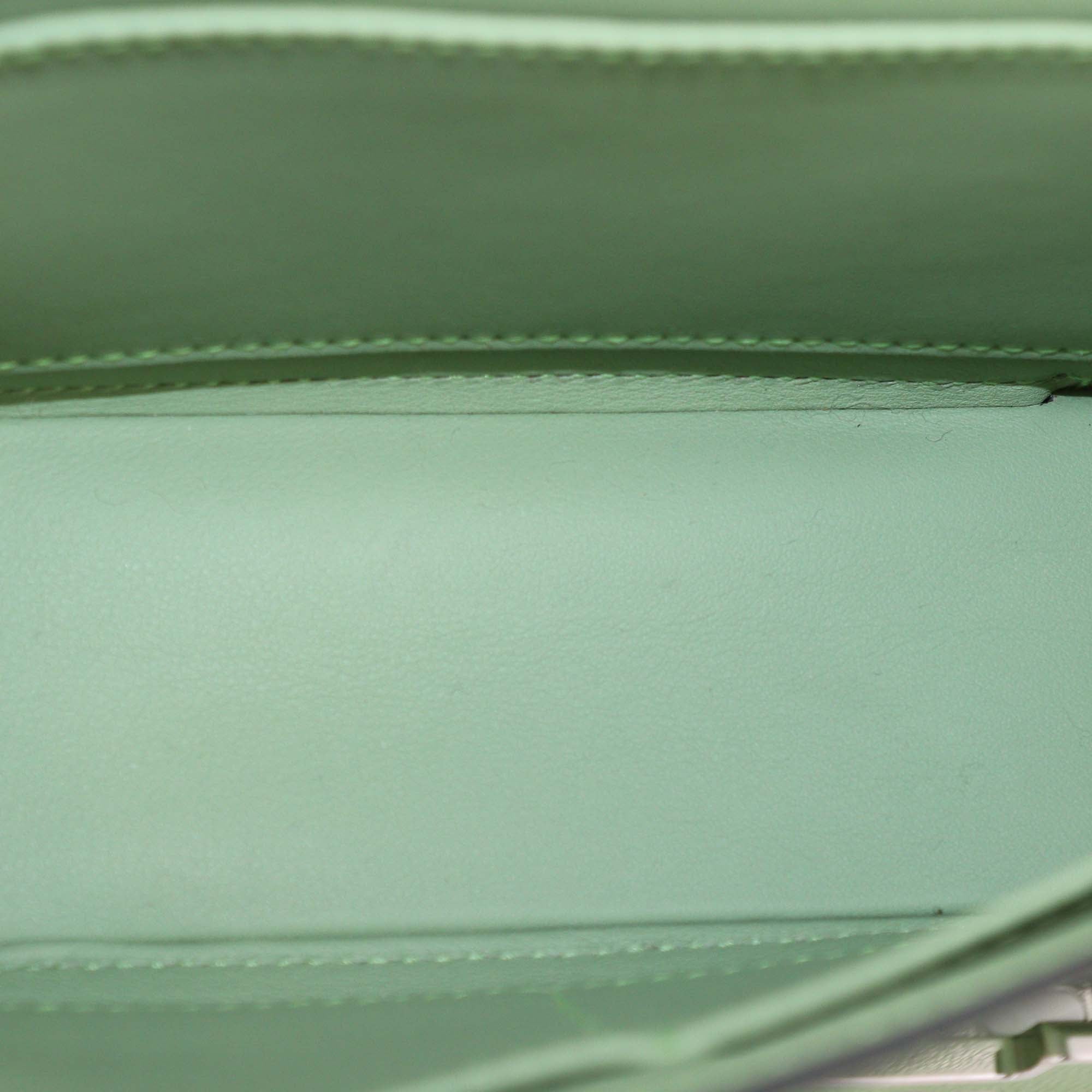 Hermes Vert Criquet Chevre Mysore Leather Geta Bag