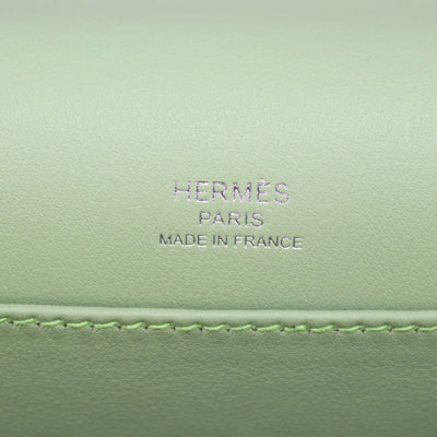 Hermes Vert Criquet Chevre Mysore Leather Geta Bag