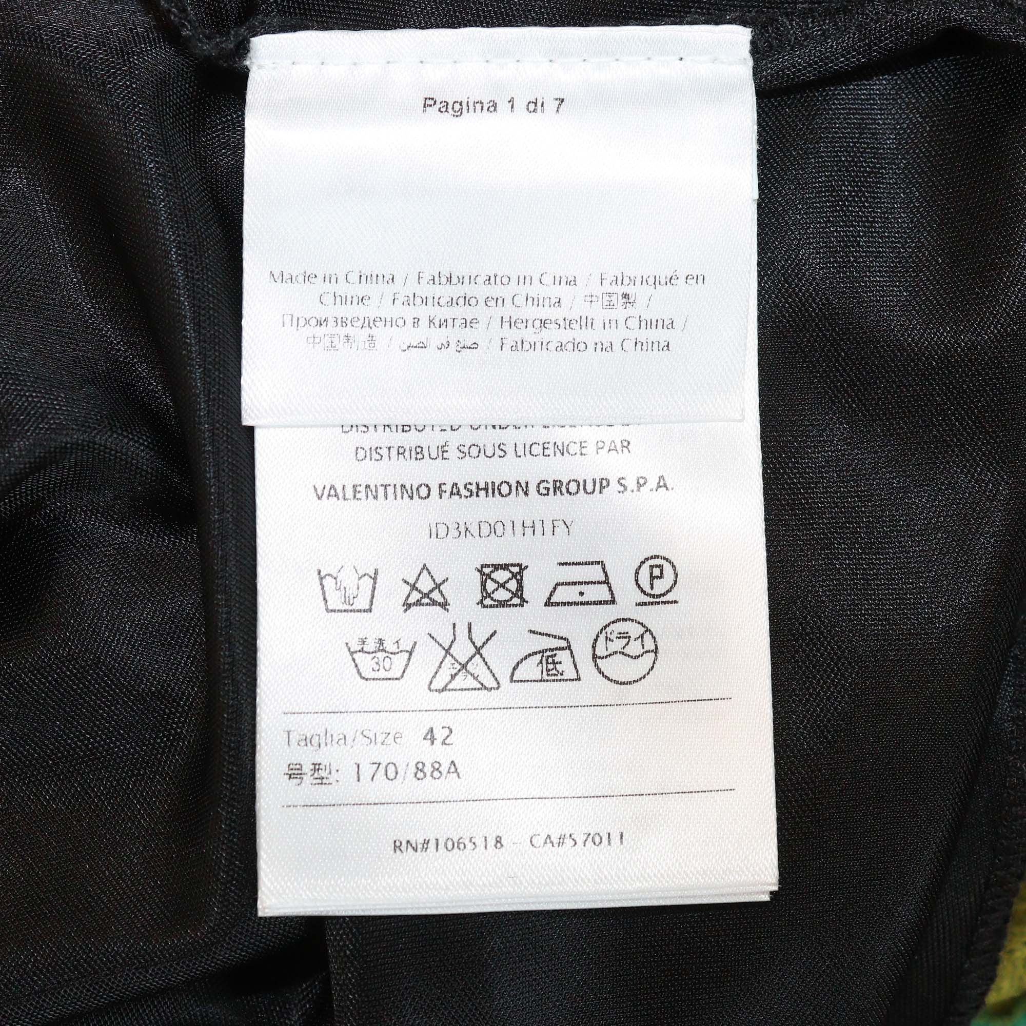 M Missoni Multicolor Cotton Knitted Zig Zag Flared Dress