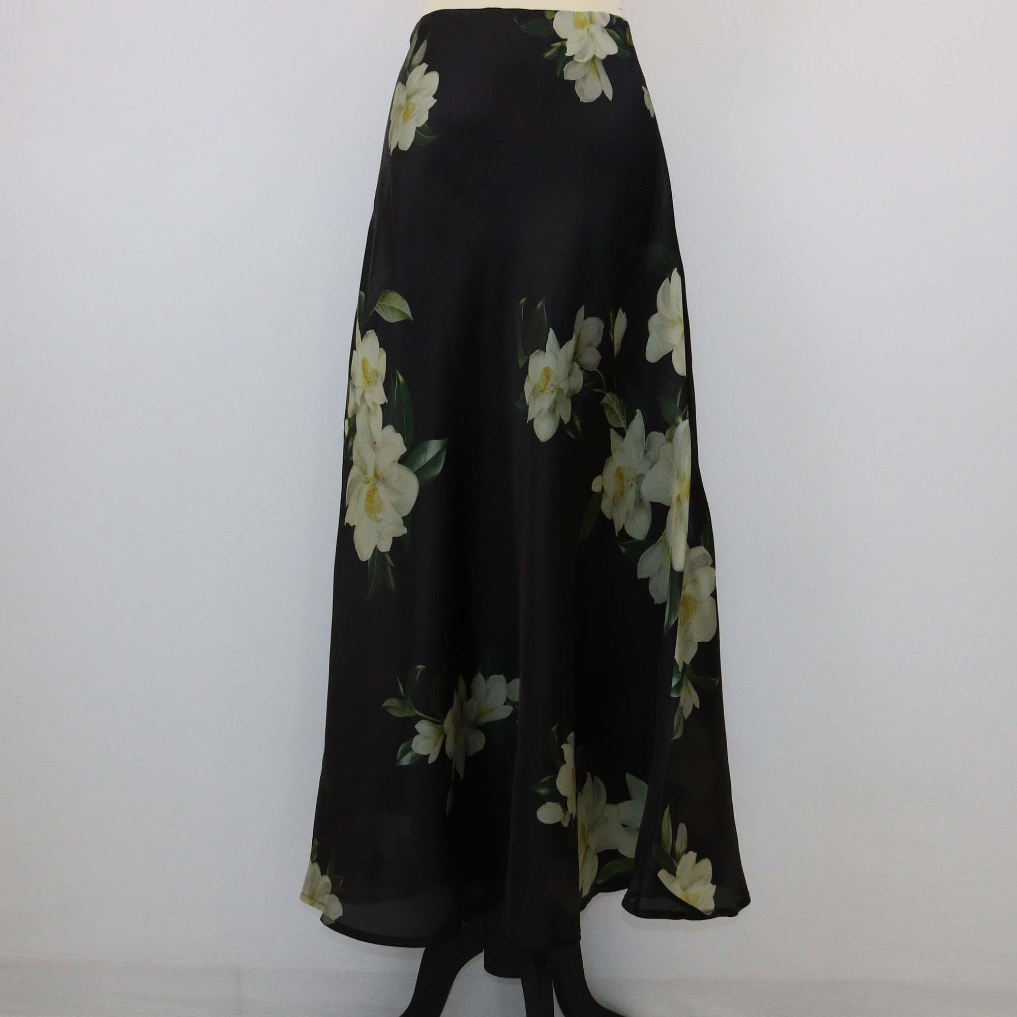 Zimmermann Black Harmony Floral Flared Maxi Skirt Womens Zimmermann 