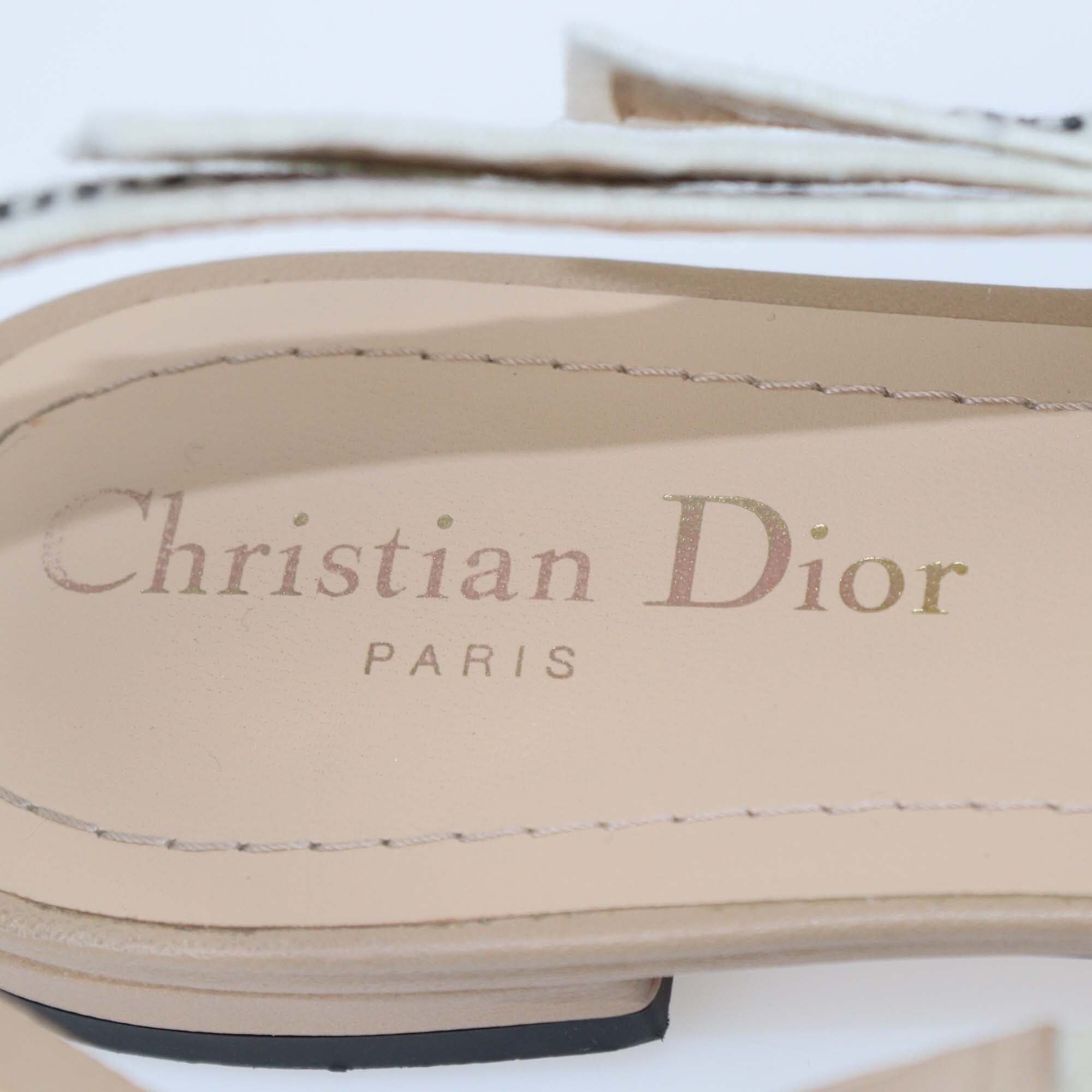 Christian Dior Beige J'Adior Slingback Flat Pumps Womens Christian Dior 
